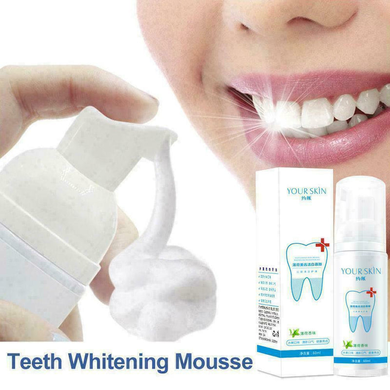 Teeth-Cleaning Whitening Mousse Toothpaste Removes Plaque W4R7 Stains O5D9