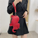 Fashion Women Elephant Shape Solid Color Wallet Mini Wristlet Bags Crossbody Bag