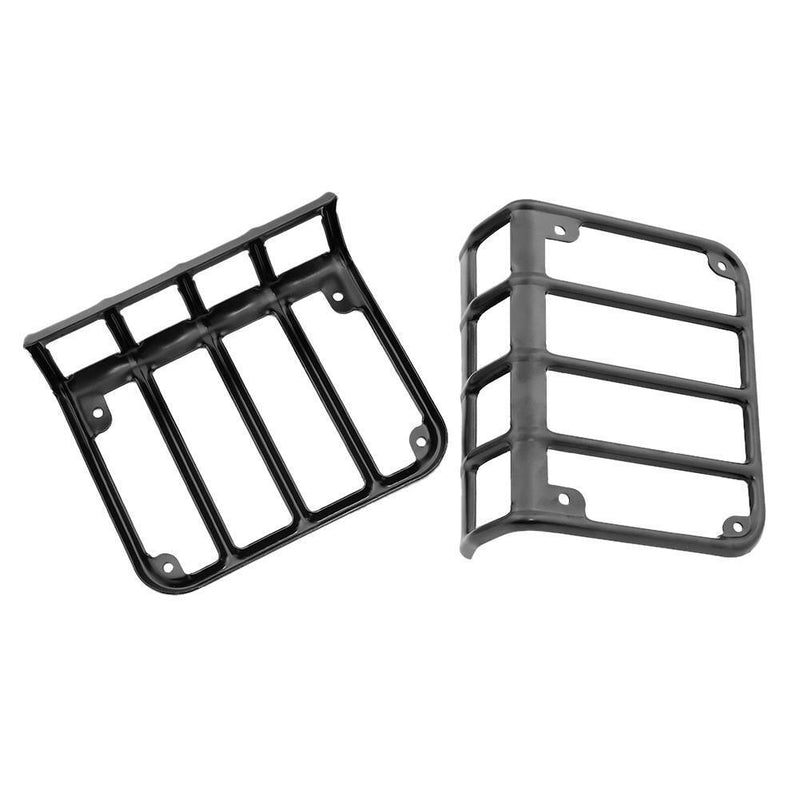 1Pair Metal Rear Tail Light Guards Covers for 07-17 Jeep Wrangler JK JKU