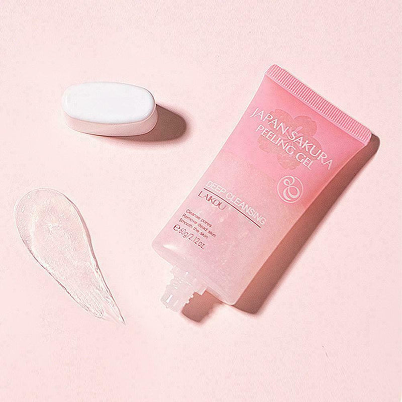 Deep Cleansing Exfoliating Peeling Gel Facial Scrub 60g Smooth Cleanser T9 E6B4