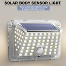 90LED Solar Outdoor Wall Light Waterproof 4-Sided Motion Sensor Garden Park Lamp