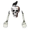 #A Halloween Realistic Skeleton Plastic Hand Bone Ornament Adjustable for Yard L