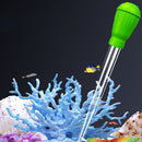 Manual Fish Tank Aquarium Feed Water Changer Mini Suction Pipe Tool (Green)