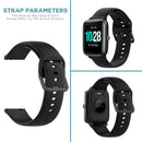 Smartwatch Band Strap for ID205L/Haylou LS01 Adjustable Watchband (Black)
