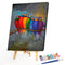 Colored Birds Canvas Painted Oil Paint By Numbers Wall Art Modern Bedroom Decor