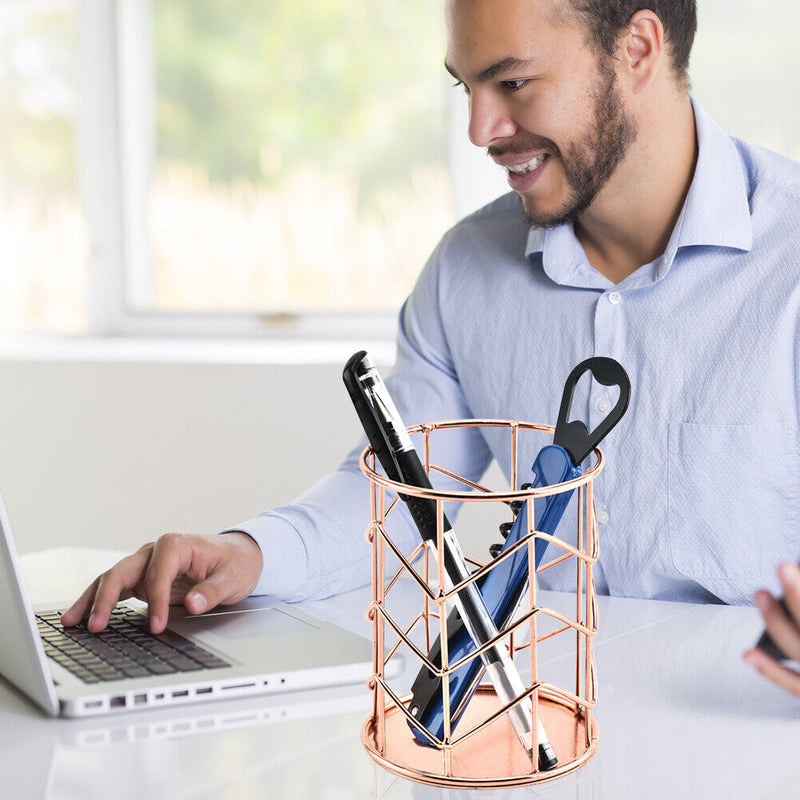 Nordic Style Hollow Pen Makeup Brushes Holder Storage Box Pencil Container