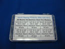 AN Thin Flat Washer Kit-Stainless Steel, 250 pcs, racing micro mini sprint dirt
