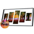 Woods 5D DIY Full Drill Diamond Painting 5-pictures Combination Kit Crafts