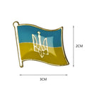 Ukrainian National Flag Brooch Oil Drop Lapel Pin Patriotic Badge for Backpack