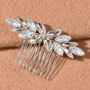 Bridesmaid Hairpins Leaf Flower Bridal Hair Clips Rhinestone Hair Comb
