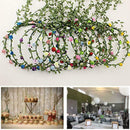 10m Imitation Willow Leaf Fabric Wreath Rattan Decoration L7X0