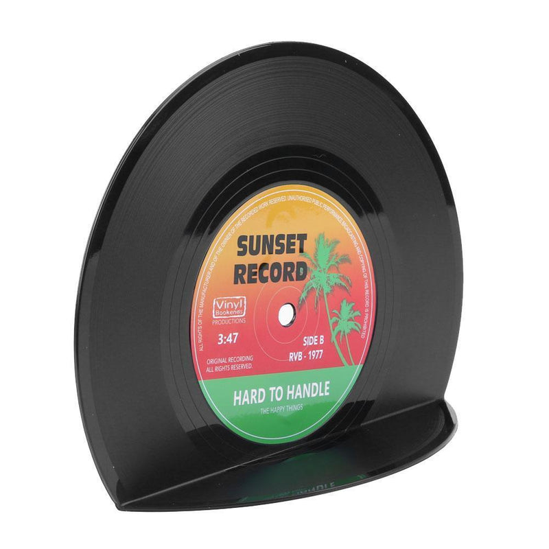 2pcs Creative Vinyl Record Shaped Book Shelves Holders School Office Gifts Newly