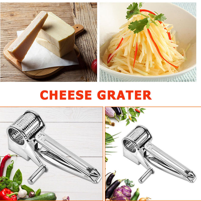 Multi-functional Stainless Steel Rotary Cheese Grater Chocolates Shredder
