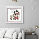 14CT Printed Partial Cross Stitch DIY Two Cows Hand Painting Bedroom Decoration