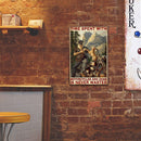 Metal Signs Elder Riding Motorcycle Iron Painting Metal Plate Poster Bar Decor