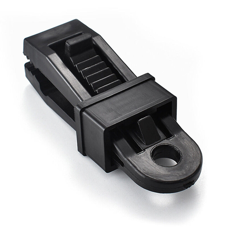 10pcs Outdoor Large Canopy Wind Rope Clamps Windproof Tent Clips (Black) Newly