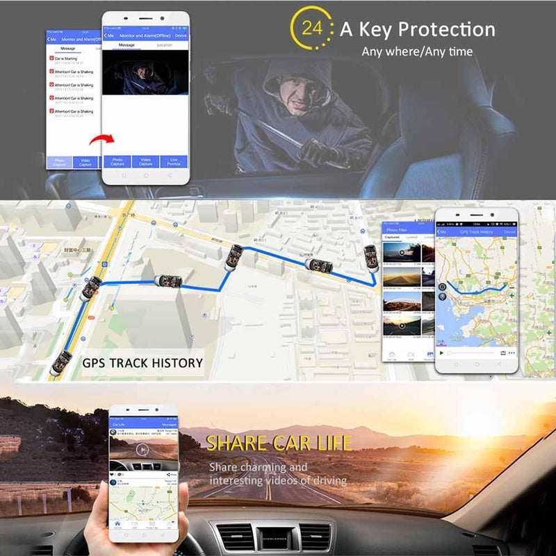 10in 1080P 4G WiFi Android 5.1 Car Rear View DVR Camera Video Recorder Dash C
