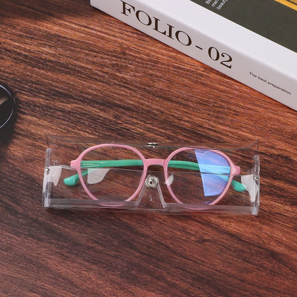 Women Transparent Portable Eyeglasses Case Plastic Glasses Box Glasses Holder