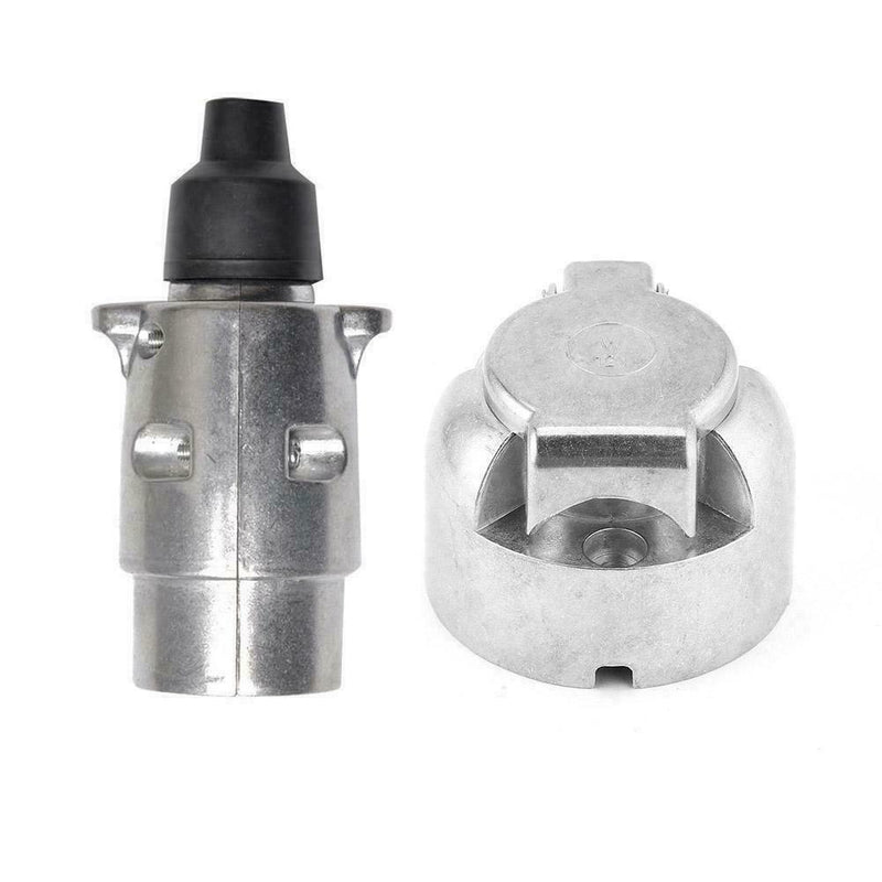 7 Pin Trailer Socket Aluminum Trailer Connector Adapter x 1 Towbar Plug D4N7