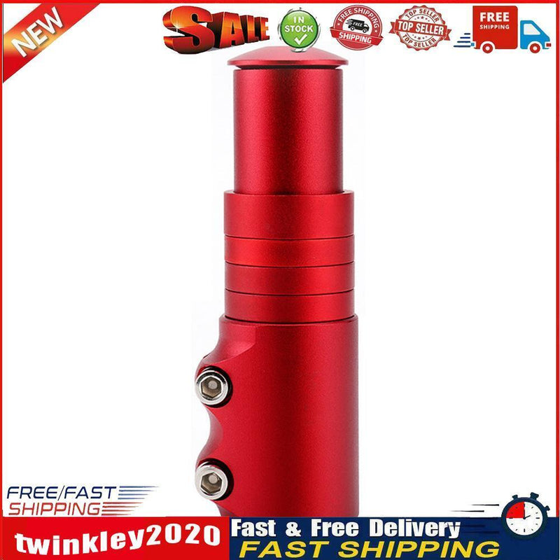 Aluminum Bike Front Stem Riser Handlebar Extension Adaptor (Red 120mm) Newly