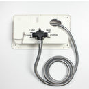 Adjustable Camper RV External Exterior Shower Box Kit with Lock (White)