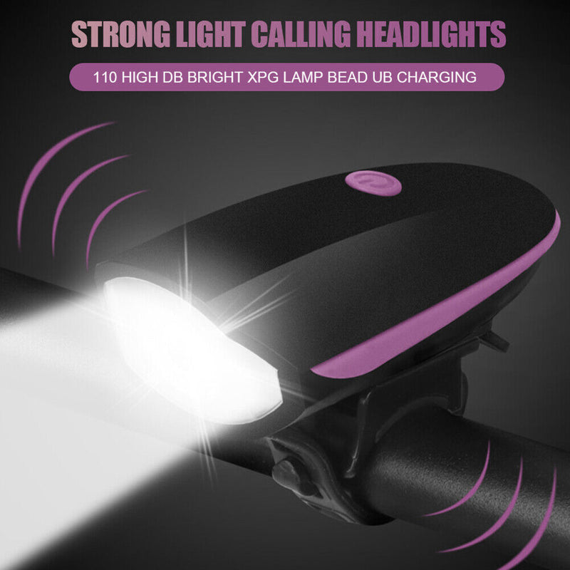 XPG LED MTB Bike Front Light 5W 240LM Head Lamp Bicycle Cycling Horn Headlights