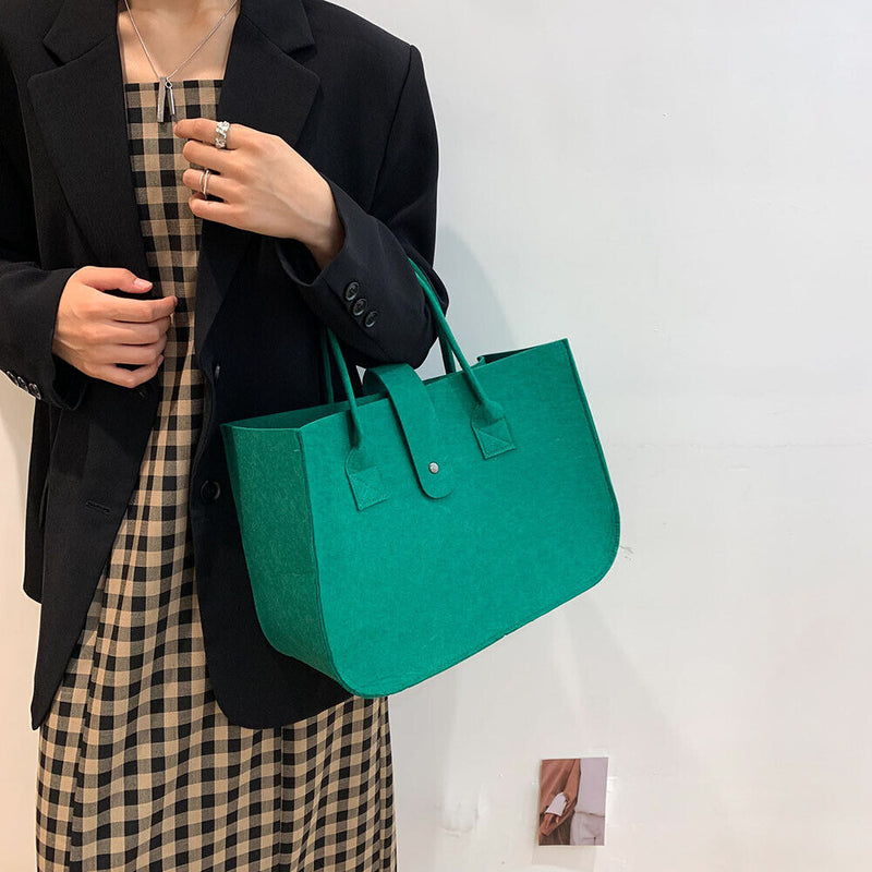 Women Brand Designer Felt Cloth Storage Bag Ladies Large Capacity Shopper Bag