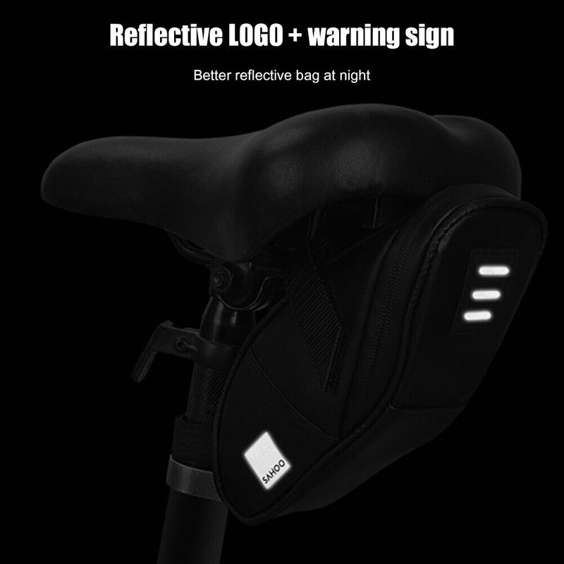 SAHOO 0.5L Bicycle Saddle Bag MTB Mountain Road Bike Reflective Seatpost Bag