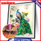 Peacock Peony Flower 5D DIY Diamond Cross Painting Sewing Crafted Diamond Stick