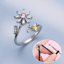 Adjustable Finger Wear Crown Knitting Loop Crochet Yarn Guides Thimble Ring