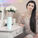 PU Leather Stars Printing Makeup Brush Holder Portable Cosmetic Cup (Blue) Newly