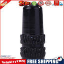 Aluminum Alloy Bicycle Tire Gas Nozzle Valve Cap Cycling Dust Cover (Black)