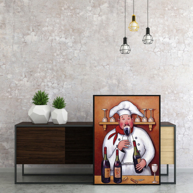 Oil Paint By Numbers Cook Frameless Picture Craft Kits for Home Living Room
