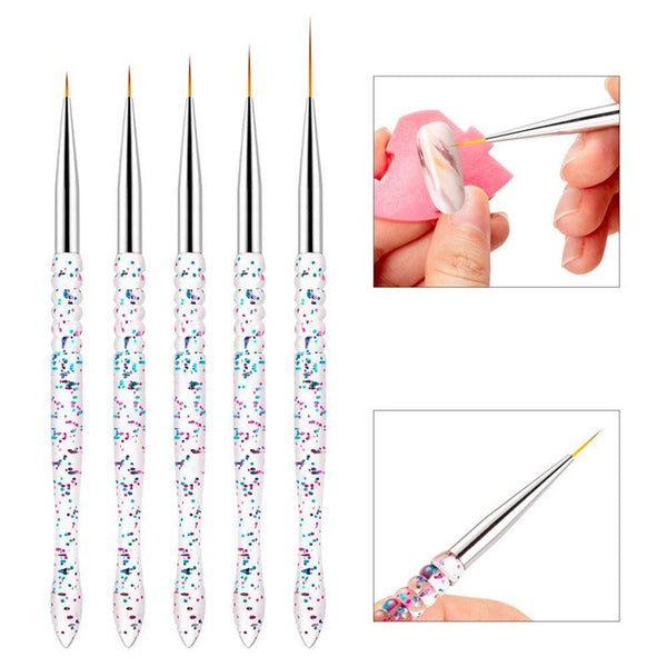 DIY Line Stripes Nail Drawing Pen Nail Liner Painting Pen Nail Art Brush