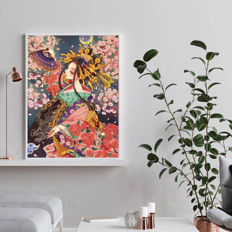 Digital Paint Person Painted By Numbers On Canvas Wall
