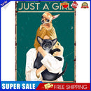 Dog and Girl Retro Metal Plate Tin Sign Plaque for Bar Pub Club Cafe Poster