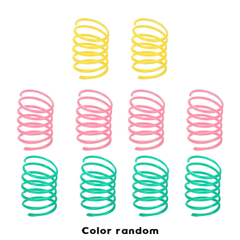 10pcs Plastic Cat Teaser Spring Pet Funny Interactive Flexible Coil Toys