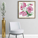 Partial Cross Stitch 14CT Cotton Thread DIY Counted Embroidery Kits Flower Gift