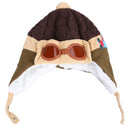 Toddlers Cool Baby Boy Girl Infant Winter Pilot Warm Cap Hat Beanie(Coffee)