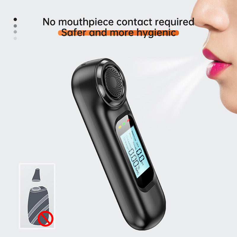 Professional Digital Breath Tester USB Rechargeable Non-Contact Breathalyzer