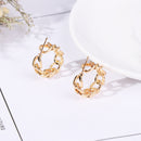 Party Jewelry Wedding Geometric Round Earrings Hoop Earrings Hollow Chain