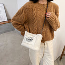 Fashion Rabbit Fur Chain Messenger Bag Women Fleece Shoulder Handbag (1)