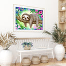 DIY Handpainted Sloth Oil Paint by Numbers Picture Drawing Craft Kit Artwor