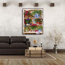 Painting By Numbers Kit DIY Flower Rack Hand Painted Canvas Oil Art Picture Gift