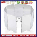 9 Plate Camping Gas Stove Windshield Outdoor Foldable Picnic Stove Wind Scr