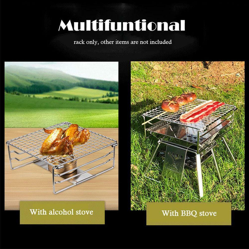 Outdoor BBQ Grill Folding Steel Stoves Barbecues Mini Camping Grills