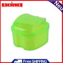 Denture Care Bath Box Clean False Teeth Nursing Hang Net Container (Green)