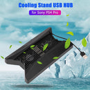 Cooling Fan Vertical Stand Charging Dock USB 3 Hub for Sony Playstation 4 Pro