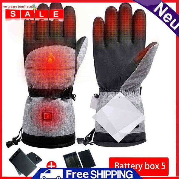 2pcs Smart Ski Heated Gloves Waterproof Motorcycle Bicycle Cycling Glove Mittens