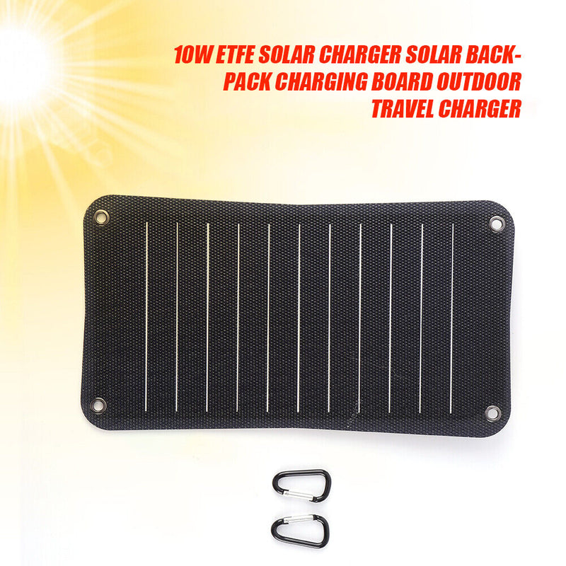 ETFE Solar Panel Portable 10W 5V Charger for Home Mobile Phone Camping Trav